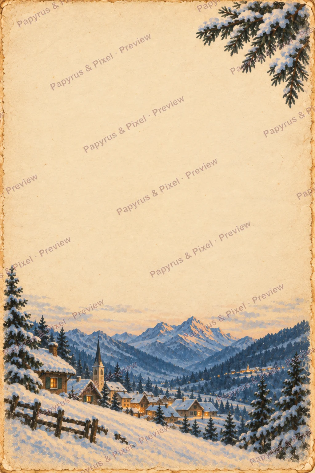 Papyrus & Pixel greeting card back
