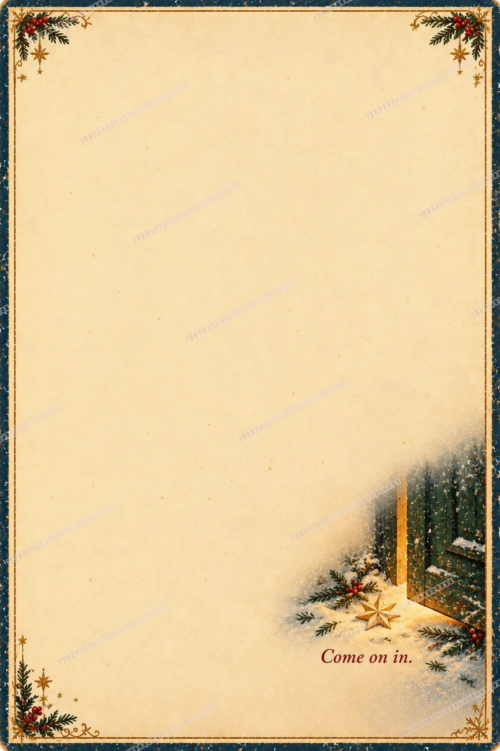 Papyrus & Pixel greeting card back