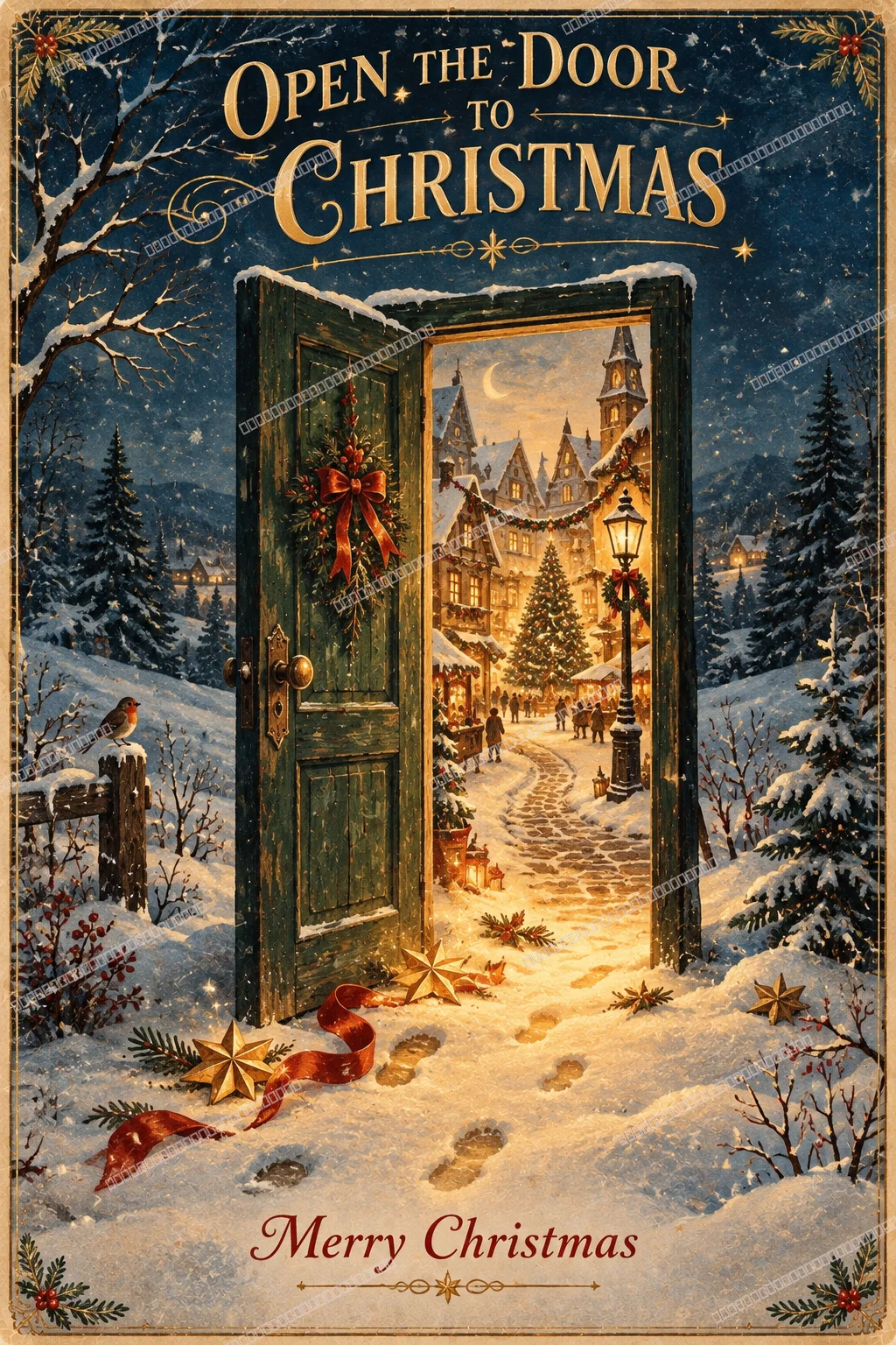 Open the door to christmas