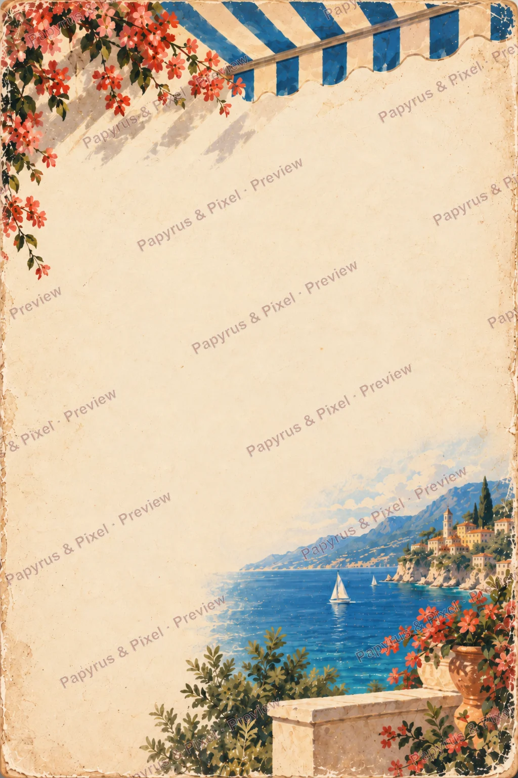 Papyrus & Pixel greeting card back