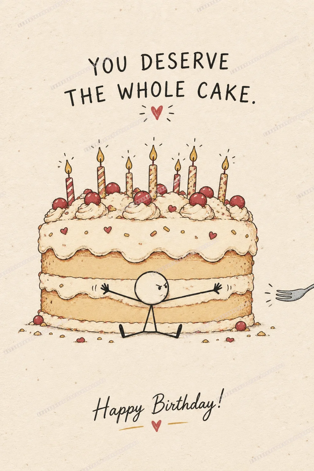 You deserve the whole cake