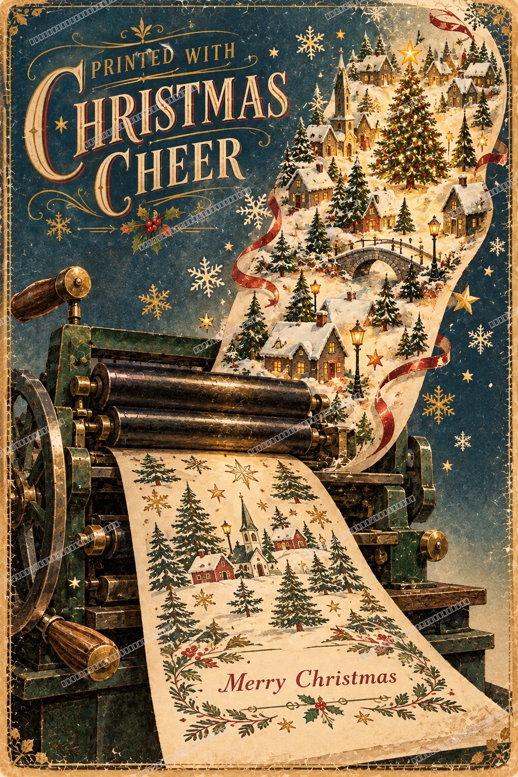 Printed with christmas cheer