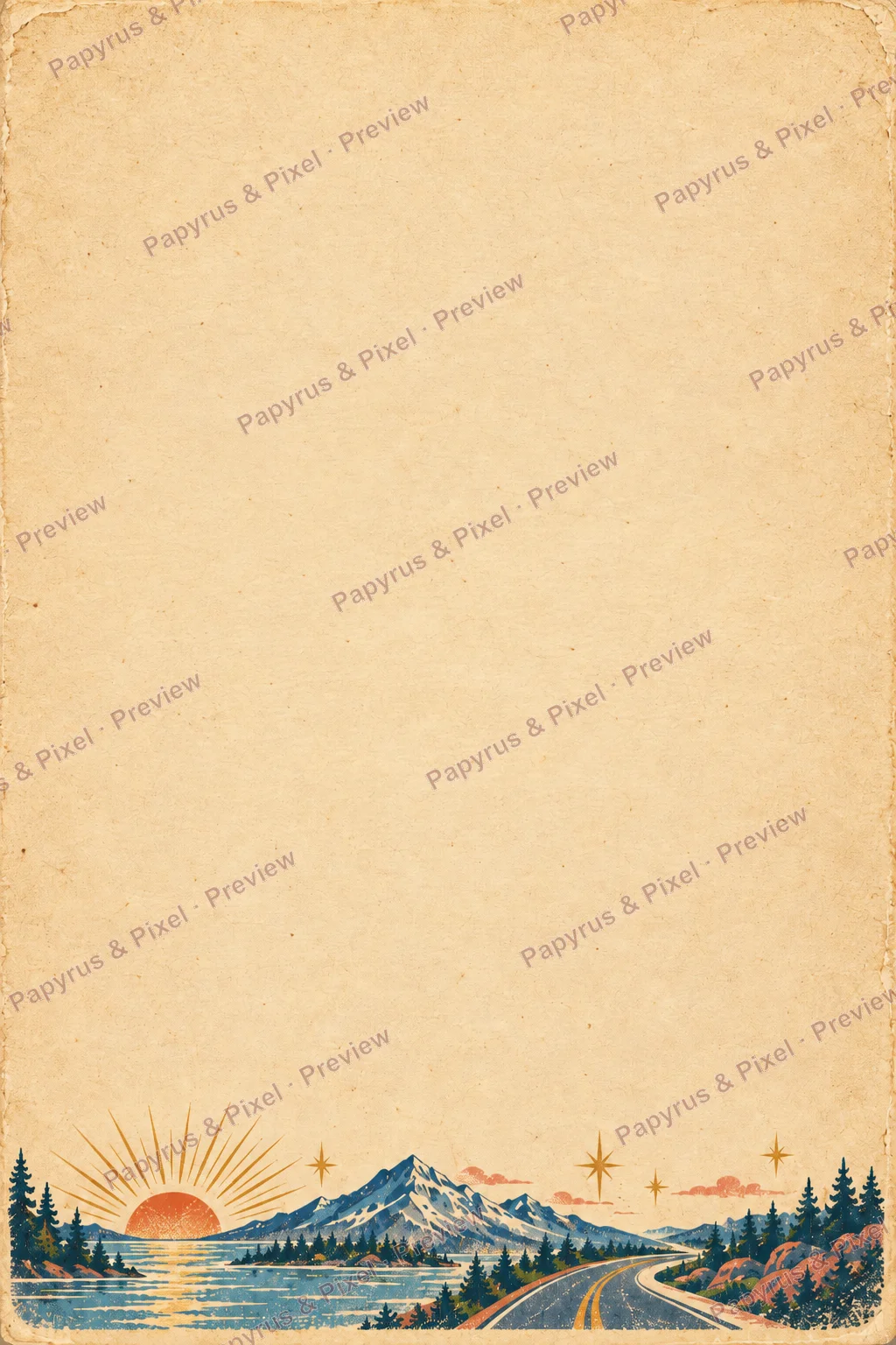 Papyrus & Pixel greeting card back