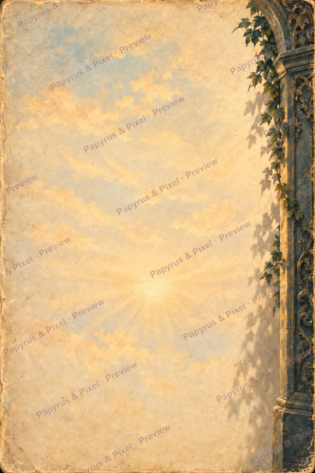 Papyrus & Pixel greeting card back
